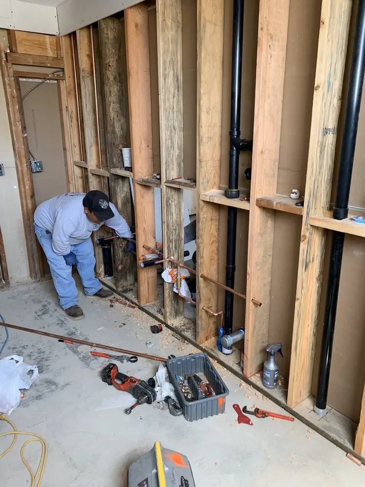 Commercial rough-in plumbing for Water Heater Replacement in Jackson